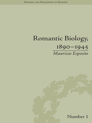 cover image of Romantic Biology, 1890–1945